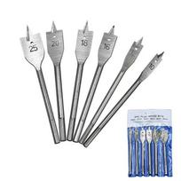 6Pcs/Set Wood Flat Drill Bit High Precision Tip 6 Sizes 10Mm To 25Mm For Diy Woodworking Carpentry Home Repair A1