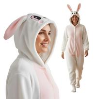 Onesie Kigurumi Pajamas Costume Rabbit : 145-155Cm white