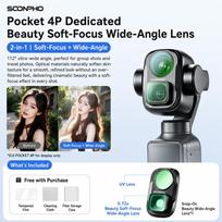 2-in-1 UV Filter Wide-Angle Lens for DJI Osmo Pocket 4P 0.72X Optical Glass 112 Ultra Wide Angel Lens Fliter Set Cam Accessorie