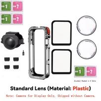 Aluminum Protective Case For Insta360 X6 X5 Camera Frame Rabbit Cage Silicone Lens Cover Cold Shoe For Insta 360 X6 X5 Accessory