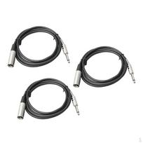3 Pieces XLR Male to Audio Microphone Cable