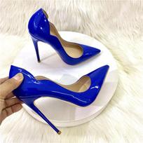 Elegantiški blizgūs juodi garbanoti moteriški bateliai smailiais nosimis, 12 cm aukštakulniai, seksualūs, V formos bateliai, moteriški, vakarėliams, vestuvėms, stiletai, 45 dydis. 39 white