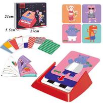 Children Logical Thinking Board Game Montessori Fun Dress-Up Color Matching Learning Sensory Thinking Training Educational Toys gray