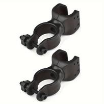 360 Degree Rotatable Bike Light Bracket MTB Road Bike LED Flashlight Mount Holder Universal Flashlight Holder Front Light Clip black