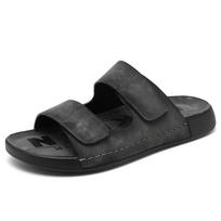 Men's high-quality sports casual slippers summer new breathable soft-soled non-slip outdoor beach shoes fashion walking sandals 41 black