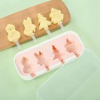 Be BPA Daugkartinis ledų formelė Ledinukų formelės Vaikams Kūdikis Mielos formos Silikoninės Mini ledinukų formelės Ledinukų gaminimo naminis rinkinys beige