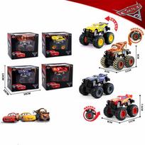 4pcs Cartoon Pixar Car Lightning Mcqueen Uncle Truck Jackson Storm 1:55 Diecast Metal Car Model Playthings Children Birth Date Gifts black