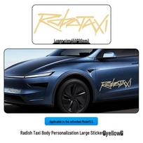 Individualizuotas priekinio buferio lipo lipdukas automobiliui - Tesla Model Y/3 - Radishes Taxi dizainas gray