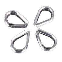 304 Stainless Steel Cable Wire Rope Protective Sleeve M1.5-M16 Thimbles Rigging Chicken Heart Ring for Workpiece Fixing M3-100pcs gray