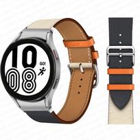 Leather Band For Samsung Galaxy Watch 6/4 classic 46mm 42mm 44mm 40mm 43mm 47mm No Gaps Bracelet Galaxy Watch 4/5/pro 45mm strap 6 classic 43mm 47mm brown
