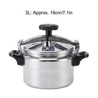 Pressure Cooker Universal Compound Bottom Easy to Open and Close Aluminium Pressure Canner for Gas Cooktops Flat Top Cooktops In gray