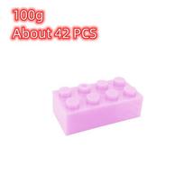 Bulk Building Blocks Bricks In Bulk 100g 42pcs 4*2dots 16 Colors Compatible  Children's toys DIY Christmas Gift Unisex rožinė