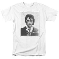 Elvis Presley Framed Mug Shot Licensed Adult T-Shirt M gray