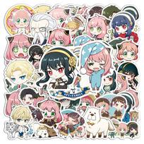10/30/50pcs Kawaii Cartoon SPY×FAMILY Stickers Q-version Anya Forger Decals DIY Stationery Laptop Phone Cases Cute Anime Sticker gray