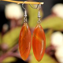 Elegant Oval Pink Crystal Drop Earrings Women Natural Stone Jewelry Stylish Everyday Accessory Tiger Eye beige