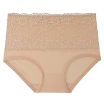 Moteriškos apatinės kelnaitės žemu juosmeniu su juodais grybo krašteliais Mielos paprastos medvilninės kvėpuojančios trikampės apatinės kelnaitės 6XL beige