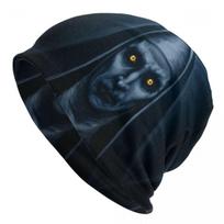 Custom The Conjuring Sister Valak Bonnet Hats Knit Hat For Men Women Autumn Winter Warm Horror Devil Witch Skullies Beanies Caps One Size black
