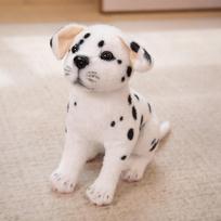 Naujas Dalmatijos šuo pliušinis žaislas mielas iškamšytas realistiškas biglis dėmėtas šuniukas lėlė namų dekoras aukštos kokybės dovana vaikams gimtadienio proga 30cm white