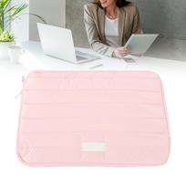 13.3 Inch Puffy Laptop Sleeve Case Quilted Puffer Laptop Carrying Case for 13 Inch Laptops Pink gray