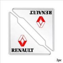 2 vnt. Automobilio durų kampų apsaugos lipdukai Automobilio stilius Renault Megane 2 3 4 Twingo Clio Talisman Captur Trafic Scenic 2 balta