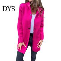 Windproof And Warm Jacket Women Woolen Hooded Solid Color Single-breasted Coat Mid Length Overcoat Thermal Long Sleeved Commuting Dating Spring M pink