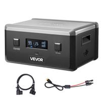 VEVOR Extra Battery for Portable Power Station, 2160Wh LiFePO4 Extra Expansion Battery with 3 Output Ports for Home Use, Outdoor Camping, Road Trips 38.7 x 27 x 19.6 cm