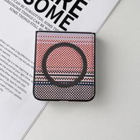 Colorful Carbon Fiber Texture Magnetic Phone Case for Samsung Z Flip 8 7 6 5 4 3 for Magsafe Wireless Charging Bumper Back Cover Galaxy Z Flip7 rožinė