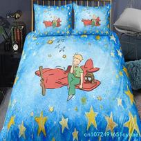Anime Little Prince Le Petit Prince Bedding Set Boys Girls Twin Queen Size Duvet Cover Pillowcase Bed Kids Adult EU Single 135*200cm/53x79in 3pcs