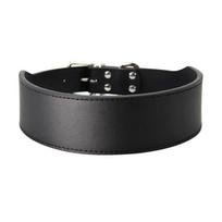 Big Dog Collars Durable Microfiber Leather for Large Dog Pitbull Husky Tibetan Mastiff Leashes Black Pink blue Red Pet supplies L juoda