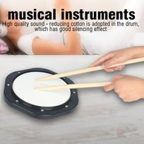 Lightweight 10 Inch Silent Plastic Drum Pad Musical Instruments for Practice Training gray