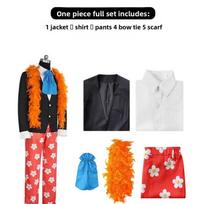 Brook Cosplay Kostiumas iš Poliesterio Audinio Anime Konvencijoms Flower,XS black