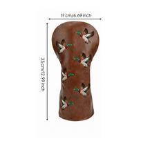Golf Club Headcover with Duck Motifs Elastic Gathered Section for Protection
