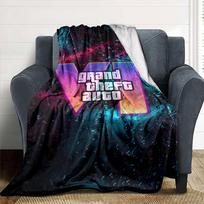 Grand Theft Auto Blanket Ultra-Soft Perfect for Seaside Chair Bed Four Seasons Universal Playful Design Best Holiday Gift for Friends Family 80cmx120cm