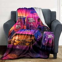 Grand Theft Auto Blanket Ultra-Soft Perfect for Seaside Chair Bed Four Seasons Universal Playful Design Best Holiday Gift for Friends Family 80cmx120cm