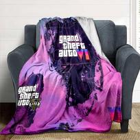 Grand Theft Auto Blanket Ultra-Soft Perfect for Seaside Chair Bed Four Seasons Universal Playful Design Best Holiday Gift for Friends Family 80cmx120cm