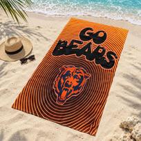Chicago Bears Microfiber Beach Towel Quick Dry Sand Free Lightweight Beach Towels for Travel Swimming Camping 70cmx140cm(27x55inch) black