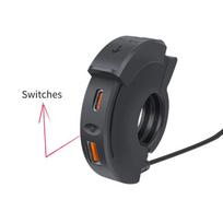 Karšto motociklo USB TYPE-C įkroviklis PD QC3.0 Greitas įkrovimas vandeniui atsparus vairo tvirtinimas Įkrovimo laikiklio lizdas 12/24V telefono įkroviklis motociklui
