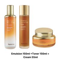 [Farmstay] Ginseng & Niacinamide Emulsion  150ml Emulsion  150ml +Toner 150ml+Cream  55ml beige