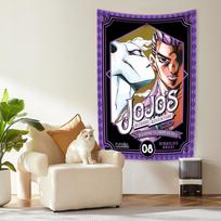 Anime JoJo's Bizarre Adventure Gobelenas Juokingas Komiksų Kambario Dekoras Sieninis Kilimas Bendrabučio Miegamojo Fonas Audinys 29x37in black