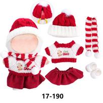New Christmas Clothes For 17cm Labubus Mini Doll Clothes Outfit Hat Clothes for Labubu I II III Doll Accessories Party Game Toys red