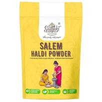Saatyaki Naturals Organic Turmeric Powder -400gm |Freshly Stone Grounded Salem Haldi Powder| Indian Spice Perfect for Cooking, Curries, Drink Mix 400GM brown
