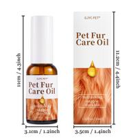 Gentle Pet Fur Care Oil Plant-Based Formula Leave-In Conditioner Detangles Reduces Shedding Boosts Coat Shine For Dogs Cats white