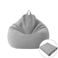 Sėdynės Baldai Pupų Maišas Danga Svetainės Tatamio Dangalai Pufas Pūfas Sofa Pupų Maišo Dangalas Sofų Dangalas S-light grey cover