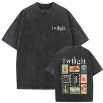 Washed Vintage Movie Twilight Book Lover Vampire Robert Pattinson T-shirt Edward Cullen T-shirts Men Women Oversized T Shirts M įvairiaspalvis