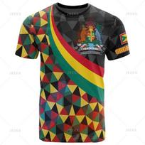 Grenada Flag Map 3D Printing T Shirt Grenada Coat Of Arms Graphic Short Sleeve T Shirts Vintage Unisex Tee Shirts Mens Clothing XL yellow