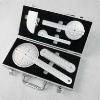 Goniometro metalinis dėklas Sąnarių judesių diapazono transportyrai Užraktas Raumenų ir kaulų sistemos matavimo rinkinys Al Alloy W Case gray