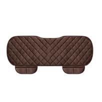 Rear Car Seat Covers Flocking Cloth Car Cushion Non Slide Checkered Winter Keep Warm Mat Pad Universal Fit Truck SUV Van rear row -- 1pc ruda