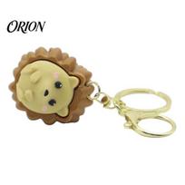 Decorative Bag Charms 3D Printed Hedgehog Clicker Keychain, Stress Relief Finger Keychain Fidget Toy, Pendant for Keys and Backpacks Portable 1pc beige