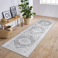 Koridoriaus kilimai, skalbiami mašinoje, neslystantys, vintažiniai, retro, žemo pluošto, lengvi, minkšti, spausdinti kilimai namų dekoravimui 40X120CM(1.3X3.9FT gray