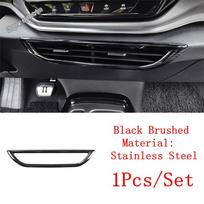 For VW Volkswagen ID.4 ID4  - 2025 Central Control Air AC Conditioning Vent Outlet Frame Decoration Cover Trim Accessories Black Brushed